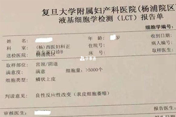 tct检查结果示意图